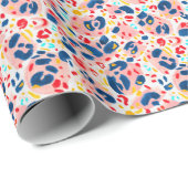 Luipaard print: handgeschilderde waterverf. cadeaupapier (Rol Hoek)