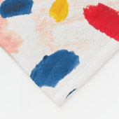 Luipaard print: handgeschilderde waterverf. fleece deken (Hoek)