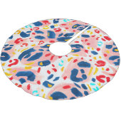 Luipaard print: handgeschilderde waterverf. kerstboom rok (Gekanteld)