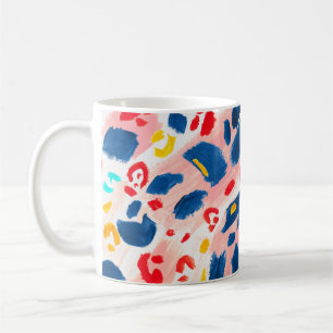 Luipaard print: handgeschilderde waterverf. koffiemok