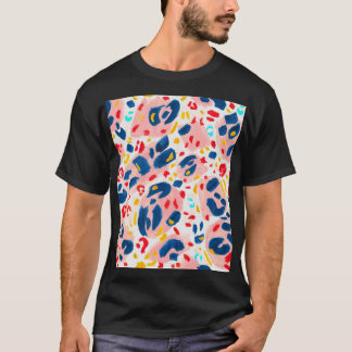 Luipaard print: handgeschilderde waterverf. t-shirt