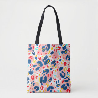 Luipaard print: handgeschilderde waterverf. tote bag
