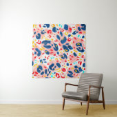 Luipaard print: handgeschilderde waterverf. wandkleed (In Situ (horizontaal))