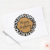 Luipaard Print Happy Birthday Stickers (Envelop)