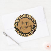 Luipaard Print Happy Birthday Stickers (Envelop)
