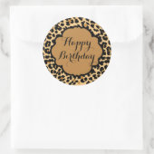 Luipaard Print Happy Birthday Stickers (Tas)