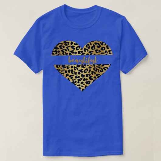 Luipaard print hart 1 t-shirt (Design voorkant)