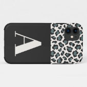 Luipaard print initiaal typografie vet modern chic Case-Mate iPhone case (Achterkant (horizontaal))