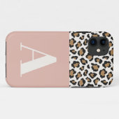 Luipaard print initiaal typografie vet modern chic Case-Mate iPhone case (Achterkant (horizontaal))