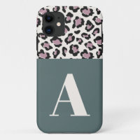Luipaard print initiaal typografie vet modern chic