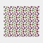 Luipaard Print Kerst Kleurrijke Bomen patroon Fleece Deken (Voorkant (Horizontaal))