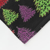 Luipaard Print Kerst Kleurrijke Bomen patroon Fleece Deken (Hoek)