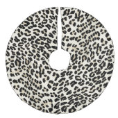  luipaard print kerstboomrok imitatie linnen kerstboom kleed (Voorkant)