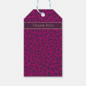 Luipaard print-magenta- cadeaulabel (Voorkant)