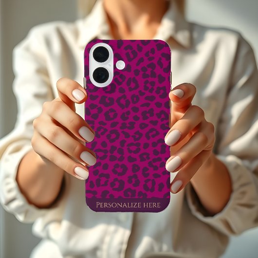 Luipaard print-magenta- Case-Mate iPhone case