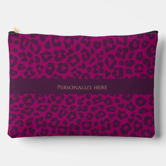Luipaard print-magenta- etui (Voorkant)