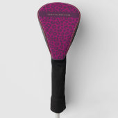 Luipaard print-magenta- golfheadcover (Voorkant)