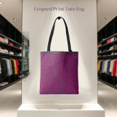 Luipaard print-magenta- tote bag