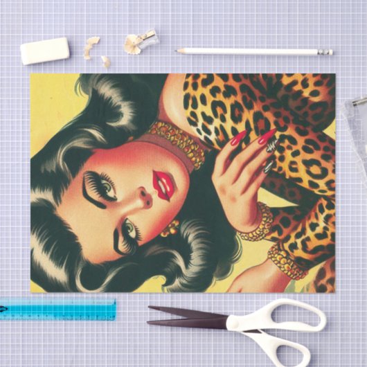 luipaard print meisje tissuepapier (Craft)