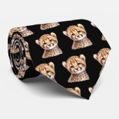 Luipaard Print Modern Kawaii Schattige Cheetah Bab Stropdas (Opgerold)