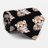 Luipaard Print Modern Kawaii Schattige Cheetah Bab Stropdas (Opgerold)