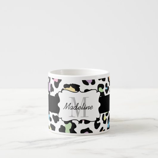 Luipaard Print Multi Colours Espresso Mok (Voorkant)