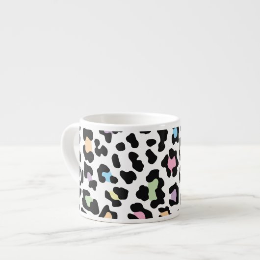 Luipaard Print Multi kleuren Espresso Kop (Links)