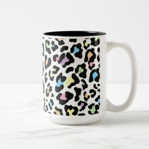Luipaard Print Multi kleuren Tweekleurige Koffiemok
