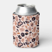 Luipaard print, naadloze, beige achtergrond. blikjeskoeler (Blikje Voorkant)