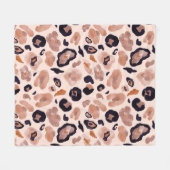 Luipaard print, naadloze, beige achtergrond. fleece deken (Voorkant (Horizontaal))
