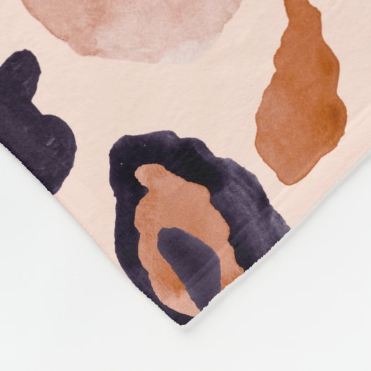 Luipaard print, naadloze, beige achtergrond. fleece deken (Hoek)