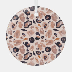 Luipaard print, naadloze, beige achtergrond. glas ornament