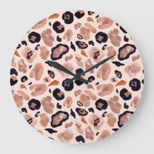 Luipaard print, naadloze, beige achtergrond. grote klok