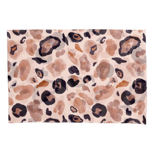 Luipaard print, naadloze, beige achtergrond. kussensloop (Voorkant)