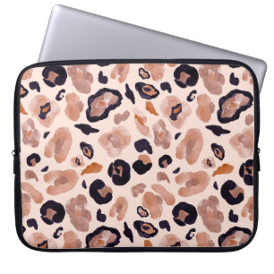 Luipaard print, naadloze, beige achtergrond. laptop sleeve