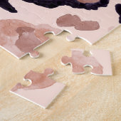 Luipaard print, naadloze, beige achtergrond. legpuzzel (Zijkant)