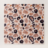 Luipaard print, naadloze, beige achtergrond. legpuzzel (Horizontaal)