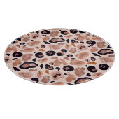 Luipaard print, naadloze, beige achtergrond. snijplank (Hoek)
