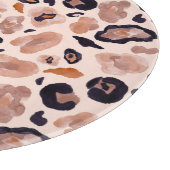 Luipaard print, naadloze, beige achtergrond. snijplank (Hoek)