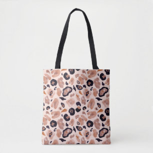 Luipaard print, naadloze, beige achtergrond. tote bag