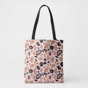 Luipaard print, naadloze, beige achtergrond. tote bag