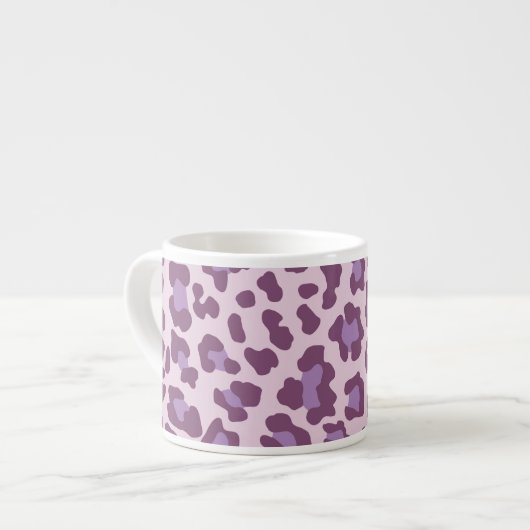 Luipaard Print Paarse en Lavendel Espresso Kop (Links)