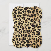 Luipaard Print Paarse strik Sweet 16 feestuitnodig Kaart (Achterkant)