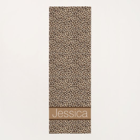 Luipaard print patroon gepersonaliseerd yogamat (Achterkant)