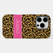Luipaard print patroon roze gepersonaliseerd Case-Mate iPhone case (Achterkant (horizontaal))