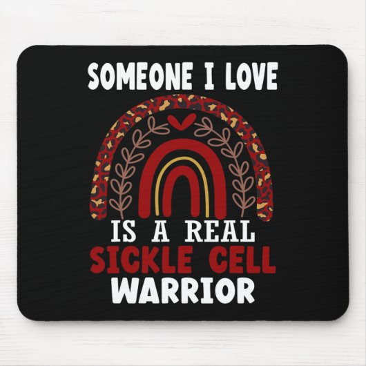 Luipaard Print Rainbow Sikkelcel Warrior Awarenes Muismat (Voorkant)