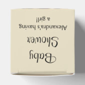 Luipaard Print Roze Bow Meisje Baby shower Bedankdoosjes (Bovenkant)