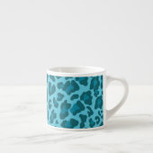 Luipaard Print Shades of Blue Espresso Kop (Rechts)