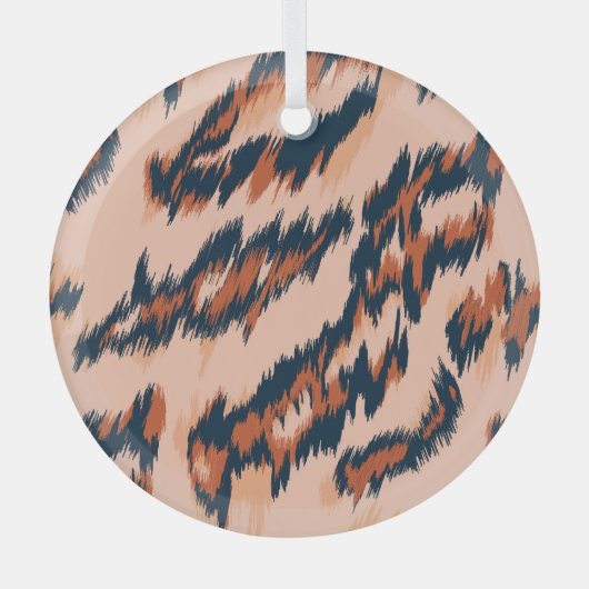 Luipaard Print: Textiel naadloos ontwerp. Glas Ornament (Voorkant)