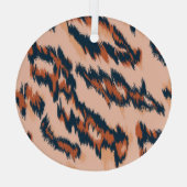 Luipaard Print: Textiel naadloos ontwerp. Glas Ornament (Achterkant)